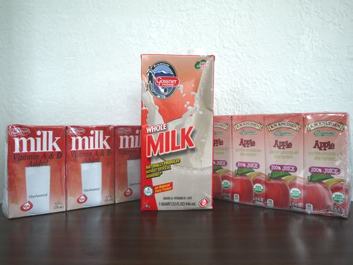牛乳とジュース