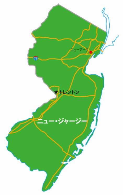 ニュージャージー州の地図